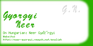 gyorgyi neer business card
